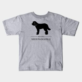 Sheepadoodle Black Silhouette Kids T-Shirt